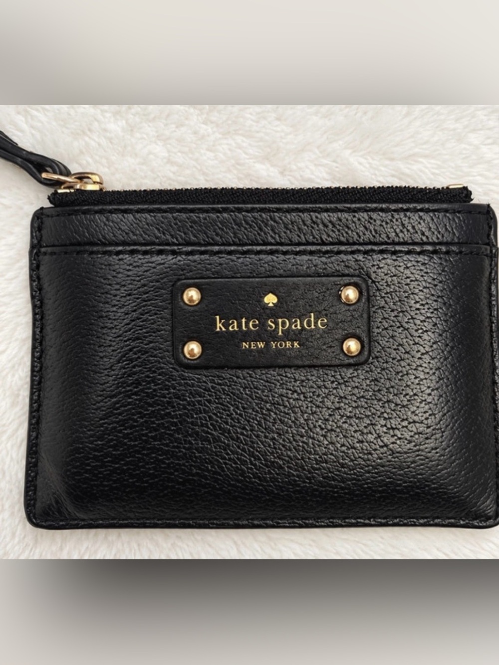 Kate Spade Black Leather Card Holder Wallet